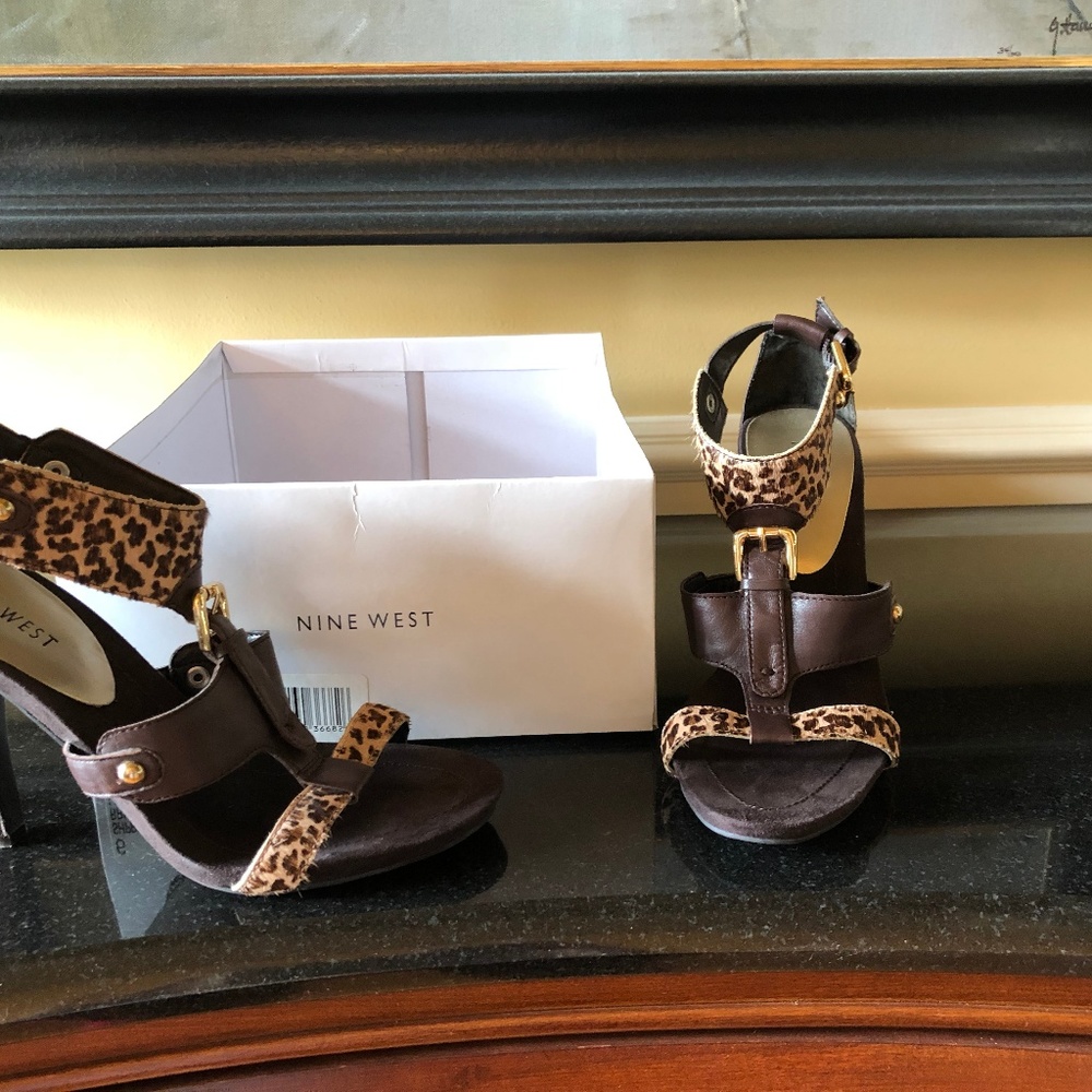 Nine West animal print sandals
